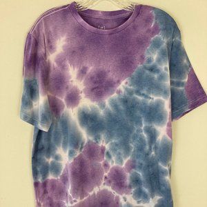 Custom Upcycled George Tie Dye tee shirt, Large
